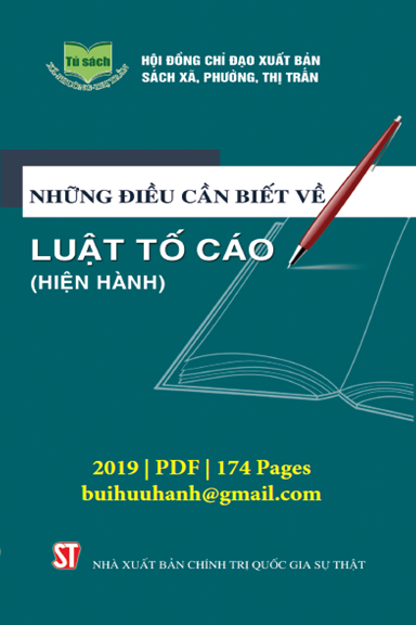 Những Điều Cần Biết Về Luật Tố Cáo (NXB Chính Trị 2019) - Phạm Thị Phượng, 174 Trang