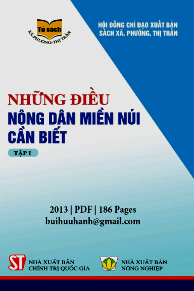 Những Điều Nông Dân Miền Núi Cần Biết Tập 1 (NXB Chính Trị 2013) - Phạm Đức Tuấn, 186 Trang