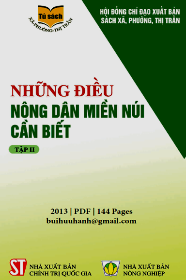 Những Điều Nông Dân Miền Núi Cần Biết Tập 2 (NXB Chính Trị 2013) - Phạm Đức Tuấn, 144 Trang
