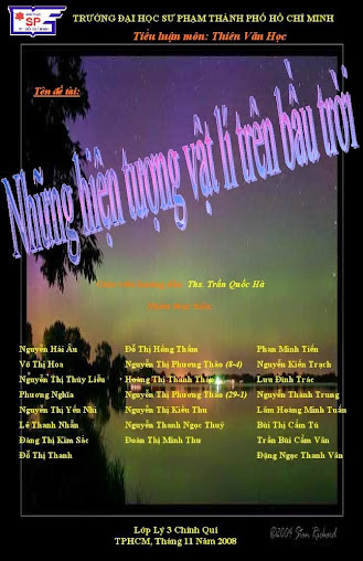 Những hiện tượng Vật lý trên bầu trời (Đại Học Sư Phạm TP.HCM) - Th.s Trần Quốc Hà, 64 Trang