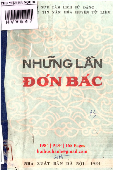 Những Lần Đón Bác (NXB Hà Nội 1984) - Nguyễn Xuân Bẩy, 165 Trang