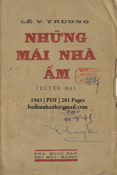 Những Mái Nhà Ấm (NXB Đời Mới 1943) - Lê Văn Trương, 281 Trang