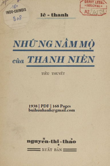 Những Nấm Mộ Của Thanh Niên (NXB Thụy Ký 1938) - Lê Thanh, 168 Trang