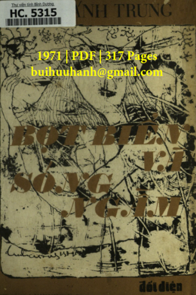 Những Ngày Buồn Nôn (NXB Đối Diện 1971) - Lý Chánh Trung, 317 Trang