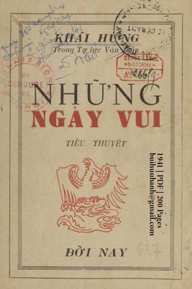 Những Ngày Vui (NXB Đời Nay 1941) - Khái Hưng, 200 Trang