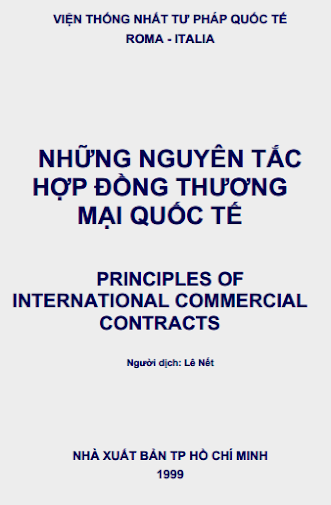 Những Nguyên Tắc Hợp Đồng Thương Mại Quốc Tế (NXB TP.HCM 1999) - Lê Nết, 120 Trang