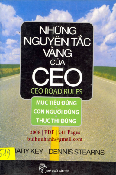 Những Nguyên Tắc Vàng Của CEO (NXB Trẻ 2008) - Mary Key, 241 Trang