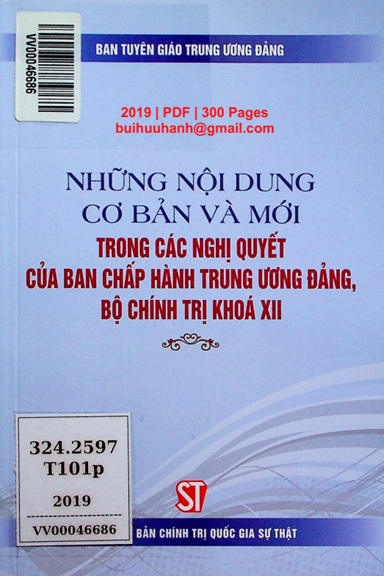 Những Nội Dung Cơ Bản Và Mới Trong Nghị Quyết Của Ban Chấp Hành Trung Ương Đảng, Bộ Chính Trị