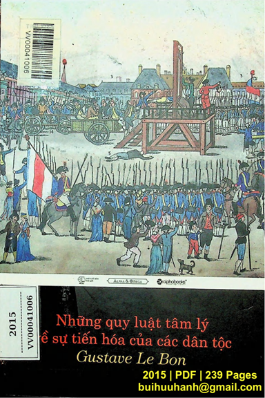 Những Quy Luật Tâm Lý Về Sự Tiến Hóa Của Các Dân Tộc (NXB Thế Giới 2015) - Gustave Le Bon, 239 Trang