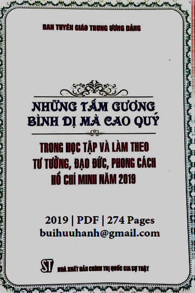 Những Tấm Gương Bình Dị Mà Cao Quý (NXB Chính Trị 2019) - Nhiều Tác Giả, 274 Trang