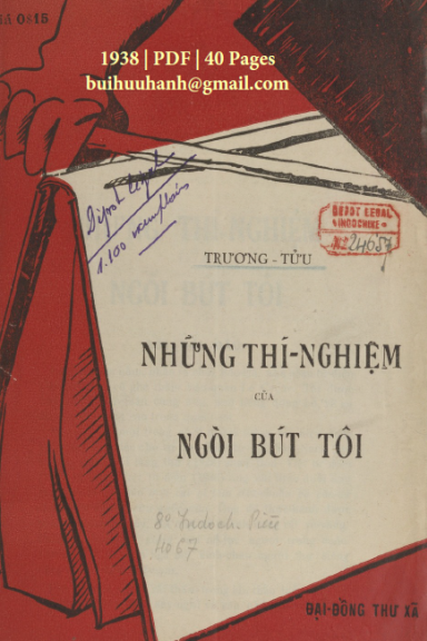 Những Thí Nghiệm Của Ngồi Bút Tôi (NXB Đại Đồng Thư Xã 1938) - Trương Tửu, 40 Trang