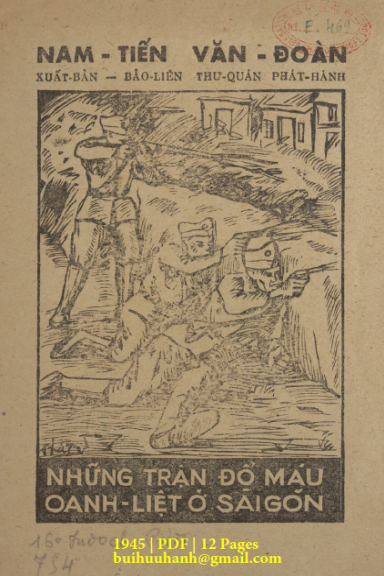 Những Trận Đổ Máu Oanh Liệt Ở Sài Gòn (NXB Nam Tiến Văn Đoàn 1945) - Tân Nam Tử, 12 Trang