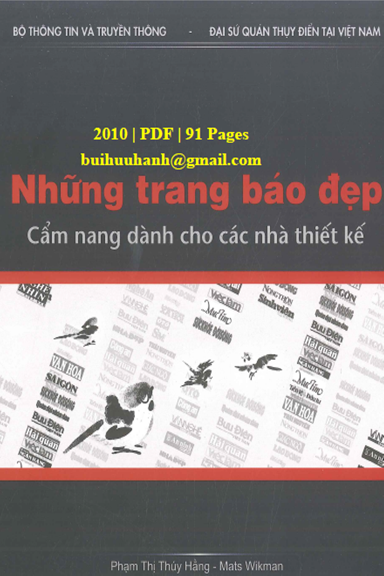 Những Trang Báo Đẹp-Cẩm Nang Dành Cho Các Nhà Thiết Kế (NXB Hà Nội 2010) - Phạm Thị Thúy Hằng, 91 Tr