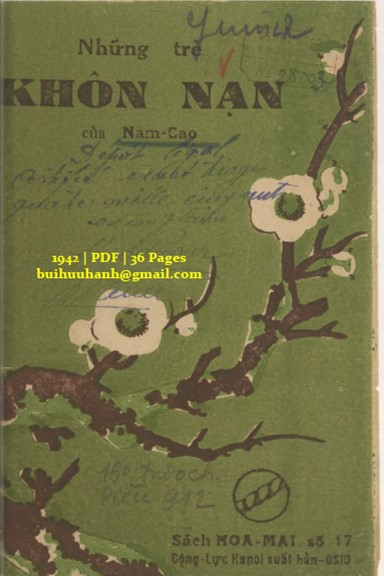 Những Trẻ Khốn Nạn Quyển 1 (NXB Cộng Lực 1942) - Nam Cao, 36 Trang