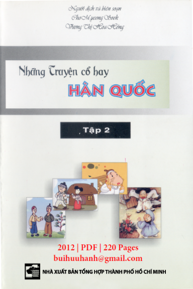 Những Truyện Cổ Hay Hàn Quốc Tập 2 (NXB Tổng Hợp 2012) - Cho Myeong Sook, 220 Trang