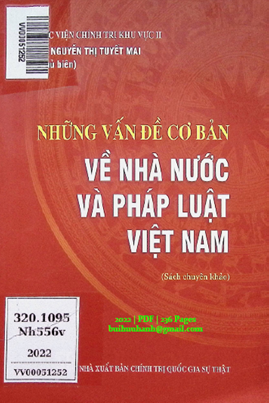 Những Vấn Đề Cơ Bản Về Nhà Nước Và Pháp Luật Việt Nam (NXB Chính Trị 2022) - Nguyễn Thị Tuyết Mai