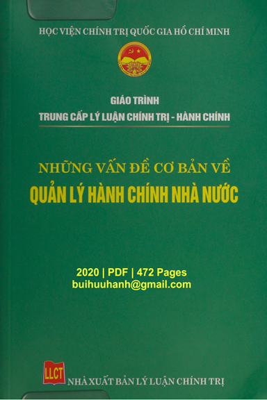Những Vấn Đề Cơ Bản Về Quản Lý Hành Chính Nhà Nước (NXB Lý Luận Chính Trị 2020) - Nguyễn Xuân Thắng