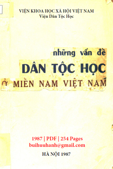 Những Vấn Đề Dân Tộc Học Ở Miền Nam Việt Nam Tập 2 (NXB Hà Nội 1978) - Nhiều Tác Giả, 254 Trang