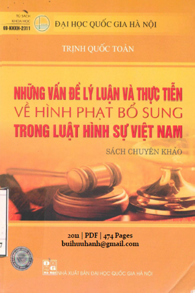 Những Vấn Đề Lý Luận Và Thực Tiễn Về Hình Phạt Bổ Sung Trong Luật Hình Sự Việt Nam - Trịnh Quốc Toản