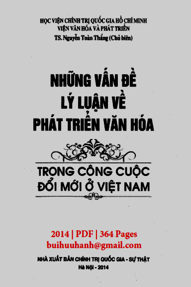 Những Vấn Đề Lý Luận Về Phát Triển Văn Hóa  (NXB Chính Trị 2014) - Nguyễn Toàn Thắng, 182 Trang