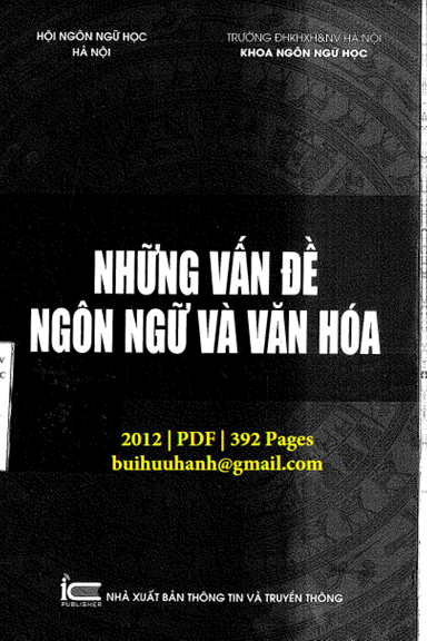 Những Vấn Đề Ngôn Ngữ Và Văn Hóa (NXB Thông Tin Truyền Thông 2012) - Nhiều Tác Giả, 392 Trang