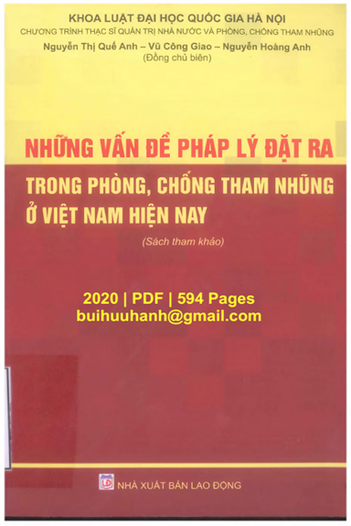 Những Vấn Đề Pháp Lý Đặt Ra Trong Phòng, Chống Tham Nhũng Ở Việt Nam Hiện Nay - Nguyễn Thị Quế Anh