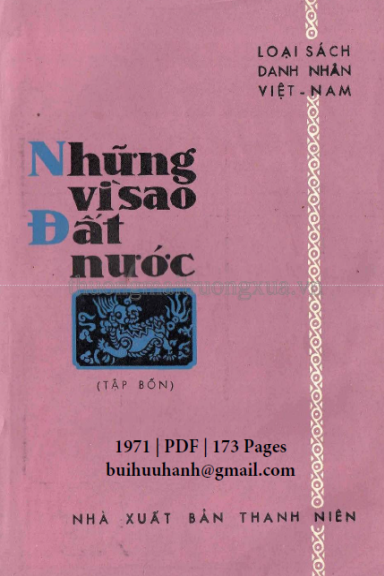 Những Vì Sao Đất Nước Tập 4 (NXB Thanh Niên 1972) - Nguyễn Anh, 87 Trang