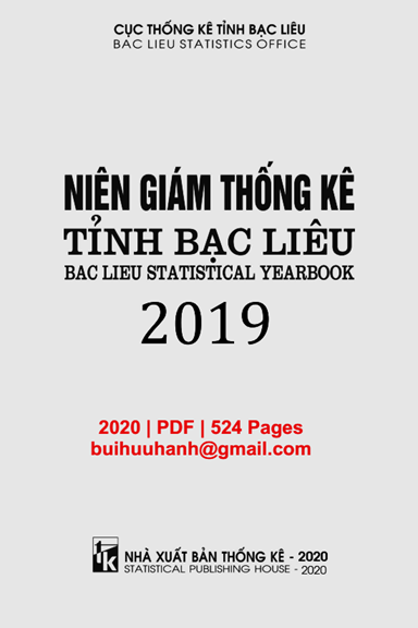 Niên Giám Thống Kê Tỉnh Bạc Liêu 2019 (NXB Thống Kê 2020) - Nguyễn Thanh Hải, 524 Trang