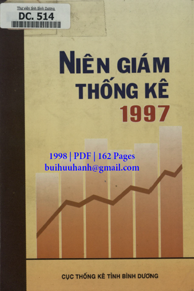 Niên Giám Thống Kế Tỉnh Bình Dương 1997 (NXB Thống Kê 1998) - Lý Thanh Điểu, 162 Trang