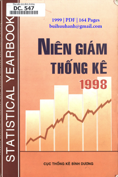 Niên Giám Thống Kế Tỉnh Bình Dương 1998 (NXB Thống Kê 1999) - Lý Thanh Điểu, 164 Trang
