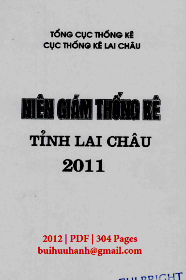 Niên Giám Thống Kê Tỉnh Lai Châu 2011 (NXB Thống Kê 2012) - Nguyễn Quang Tiếp, 304 Trang
