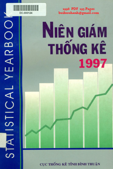 Niên Giám Thống Kê Tỉnh Ninh Thuận 1997 (NXB Thống Kê 1998) - Nguyễn Đình Sinh, 195 Trang
