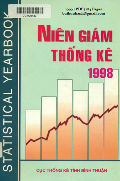 Niên Giám Thống Kê Tỉnh Ninh Thuận 1998 (NXB Thống Kê 1999) - Nguyễn Đình Sinh, 184 Trang