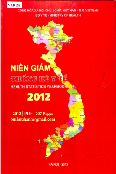 Niên Giám Thống Kê Y Tế 2012 (NXB Hà Nội 2013) - Phạm Lê Tuấn, 207 Trang