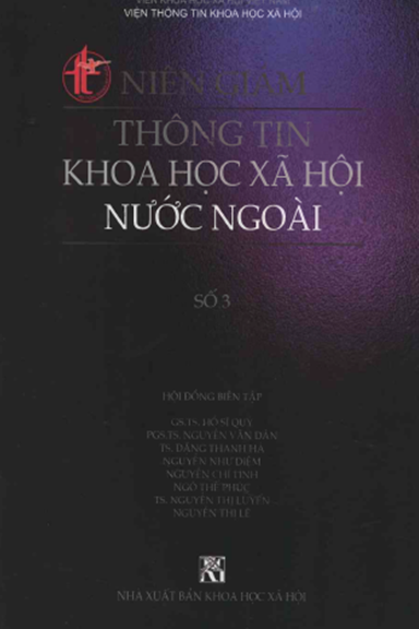 Niên Giám Thông Tin Khoa Học Xã Hội Nước Ngoài Số 3 (NXB Khoa Học Xã Hội 2012) Hồ Sĩ Quý, 1004 Trang