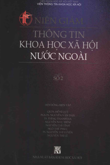 Niên Giám Thông Tin Khoa Học Xã Hội Nước Ngoài Số 2 (NXB Khoa Học Xã Hội 2011) Hồ Sĩ Quý, 1004 Trang