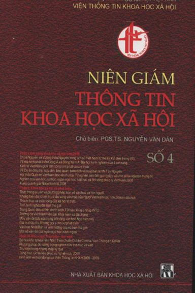Niên Giám Thông Tin Khoa Học Xã Hội Số 4 (NXB Khoa Học Xã Hội 2009) - Nguyễn Văn Dân, 570 Trang