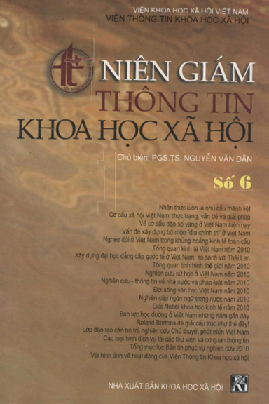 Niên Giám Thông Tin Khoa Học Xã Hội Số 6 (NXB Khoa Học Xã Hội 2011) - Nguyễn Văn Dân, 442 Trang