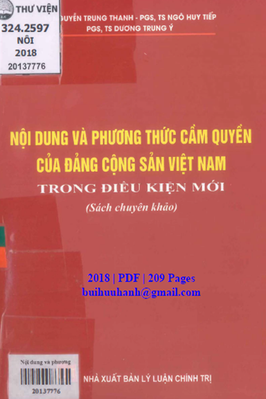 Nội Dung Và Phương Thức Cầm Quyền Của Đảng Cộng Sản Việt Nam Trong Điều Kiện Mới