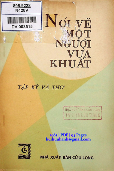Nói Về Một Người Vừa Khuất (NXB Cửu Long 1985) - Trương Minh Thuyết, 94 Trang