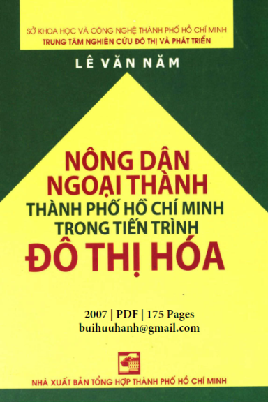Nông Dân Ngoại Thành Thành Phố Hồ Chí Minh Trong Tiến Trình Đô Thị Hóa - Lê Văn Năm, 175 Trang