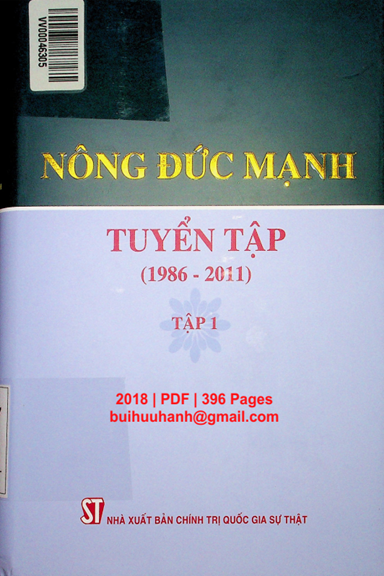 Nông Đức Mạnh Tuyển Tập 1986-2011 Tập 1 (NXB Chính Trị 2018) - Hà Đăng, 396 Trang