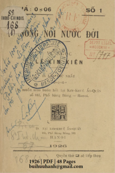 Nông Nỗi Nước Đời Số 1 (NXB Kim Khuê 1926) - Lê Kim Kiên, 48 Trang