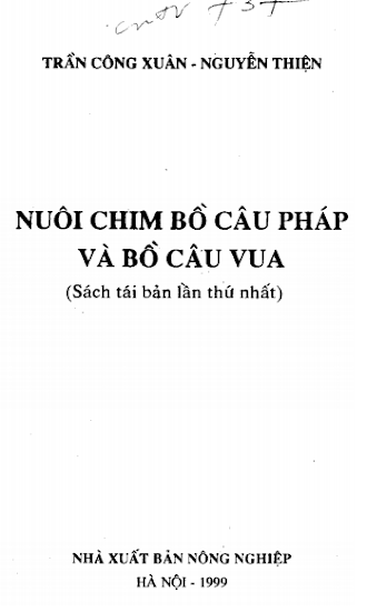 Nuôi Chim Bồ Câu Pháp Và Bồ Câu Vua (NXB Nông Nghiệp 1999) - Trần Công Xuân, 180 Trang