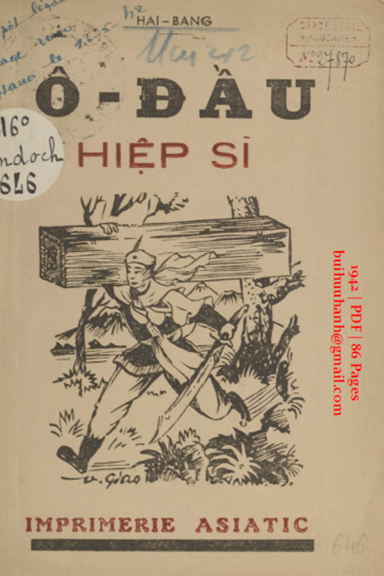 Ô Đầu Hiệp Sĩ (NXB Á Châu 1942) - Hải Bằng, 86 Trang
