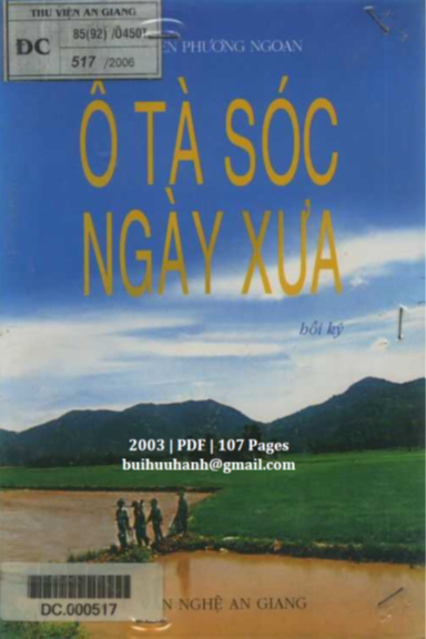 Ô Tà Sóc Ngày Xưa (NXB Văn Nghệ 2003) - Nguyễn Phương Ngoan, 107 Trang