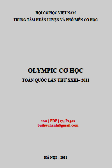 Olympic Cơ Học Toàn Quốc Lần Thứ 23 (NXB Hà Nội 2011) - Vũ Duy Quang, 174 Trang