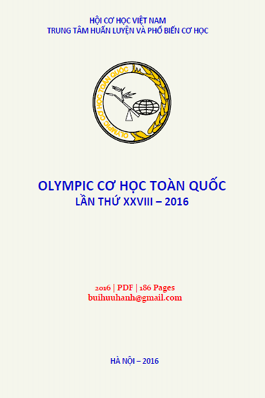 Olympic Cơ Học Toàn Quốc Lần Thứ 28 (NXB Hà Nội 2016) - Nguyễn Đăng Tộ, 186 Trang
