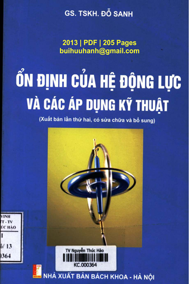 Ổn Định Của Hệ Động Lực Và Các Áp Dụng Kỹ Thuật (NXB Bách Khoa 2013) - Đỗ Sanh, 205 Trang