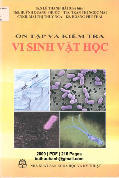 Ôn Tập Và Kiểm Tra Vi Sinh Vật Học (NXB Khoa Học Kỹ Thuật 2009) - Lê Thanh Hải, 216 Trang